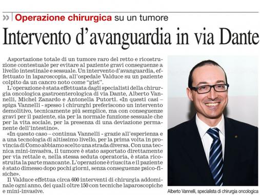 Intervento d’avanguardia in via Dante